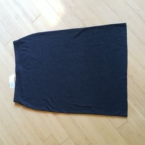 Eileen Fisher Midi Skirt Merino Wool Gray XL NWT